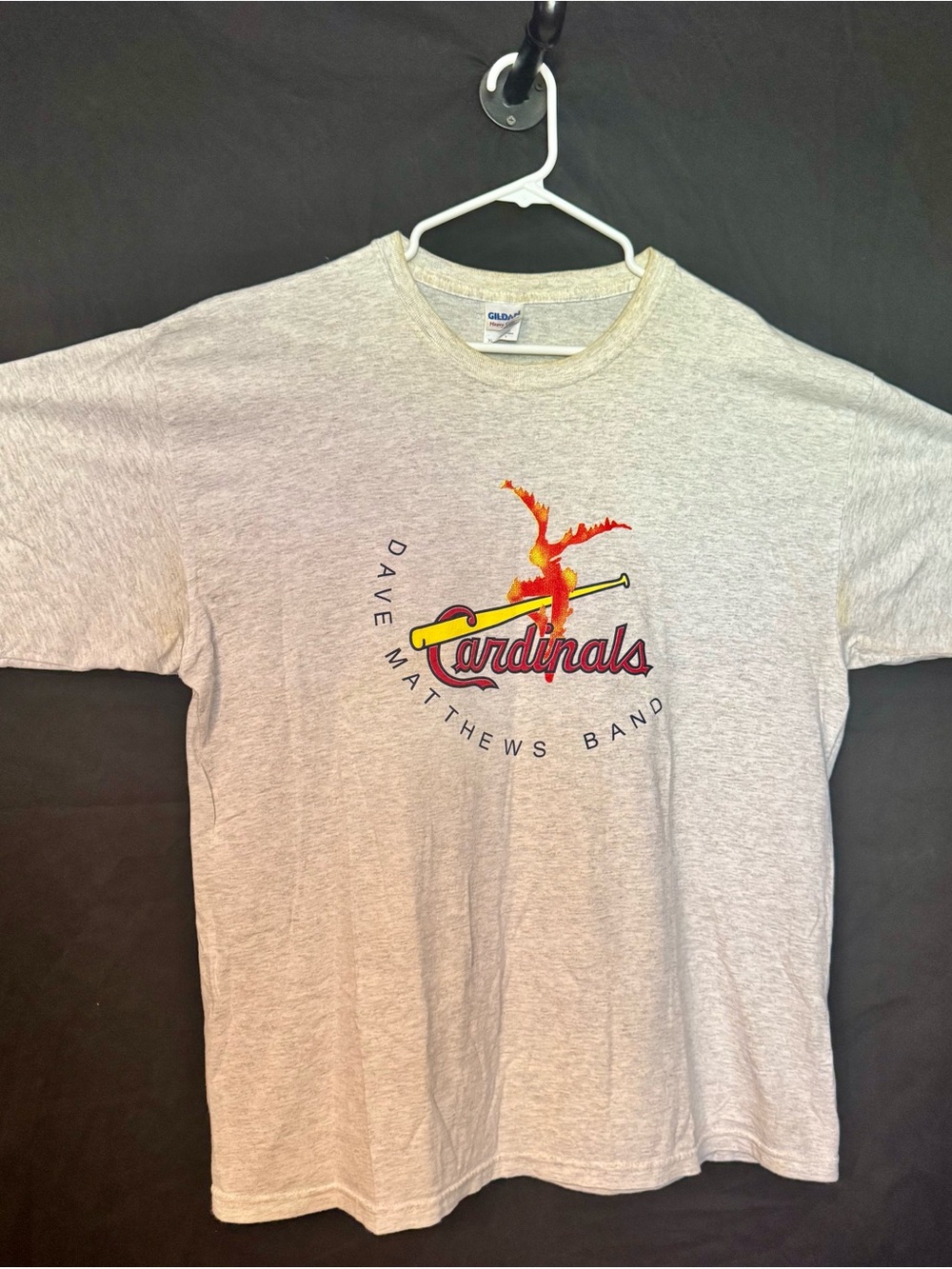 Dave Matthew’s Gildan Cardinals Graphic Tee - Light Gray with Red & Yellow Logo